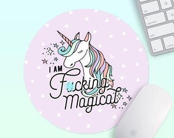 Personalized Unicorn Mouse Pad Vivid Mouse Pad Fun Bright Gift Pattern
