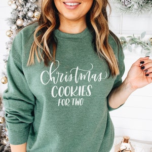 Christmas Cookies for Two, Pregnancy Announcement Shirt, Baby Announcement Shirt, Pregnancy Shirt, Pregnancy Reveal Shirt, Pregnant 12-17