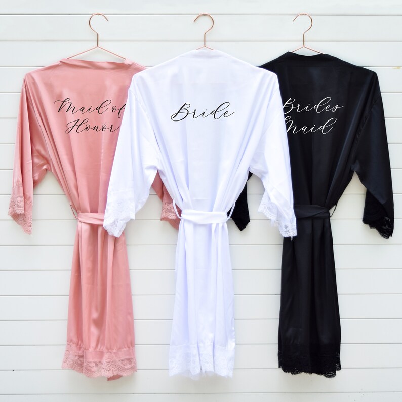 Wedding Robes Bridal Party Robes Bridesmaid Robes Lace Etsy