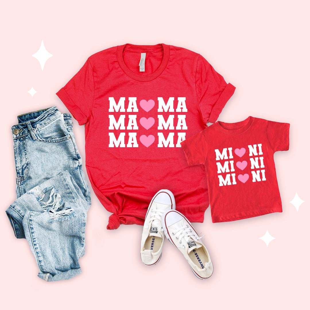 Mama Shirt Mama and Mini Shirt Momma Shirt Valentines Day - Etsy