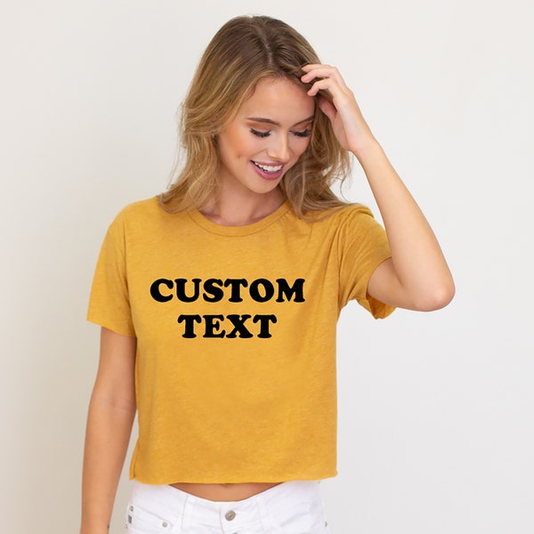 Custom Crop Top, Personalized Crop Top, Custom Crop Top, Custom Shirt Printing, Custom Crop Top for Women, Personalized Crop Top, Crop Top