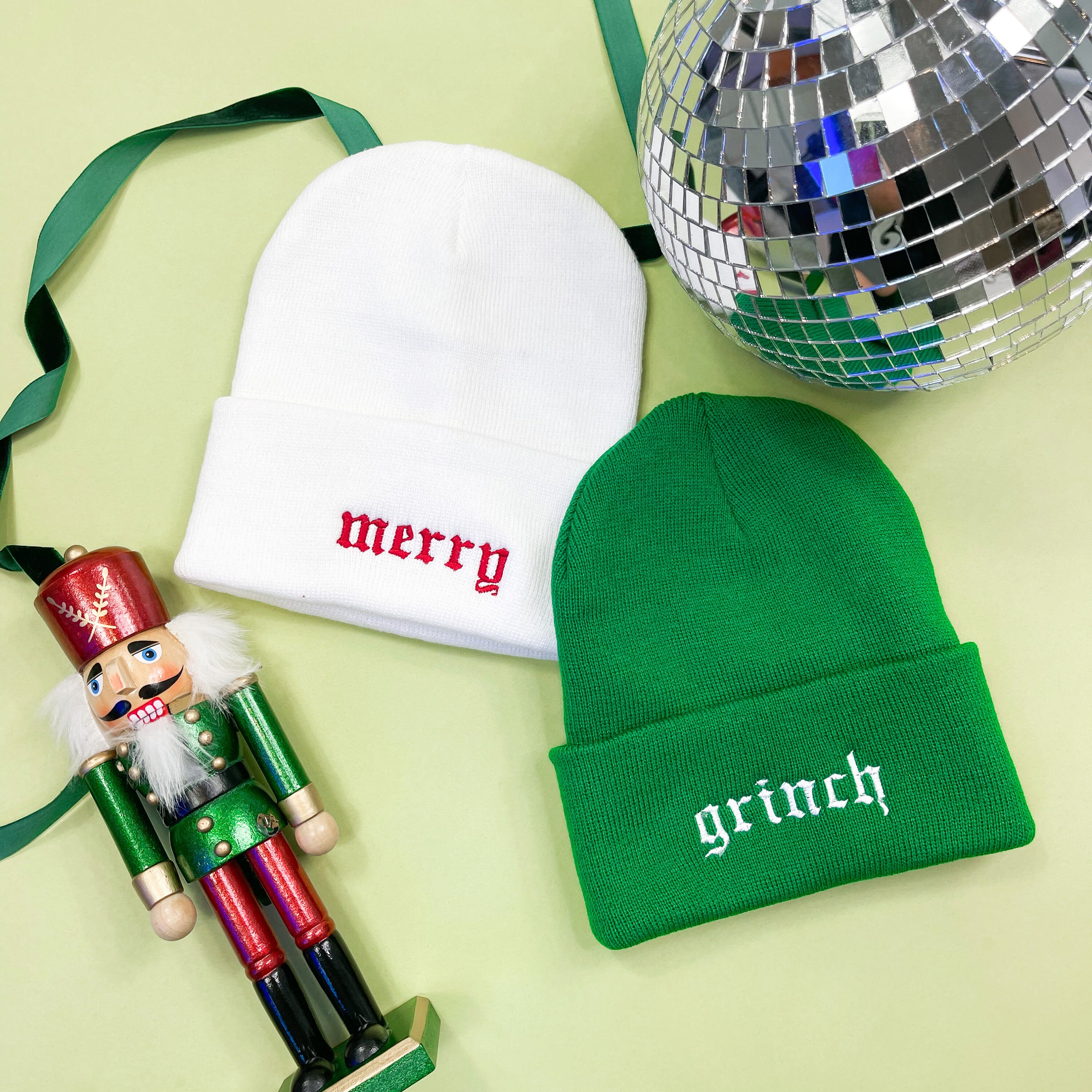 Naughty Nice Christmas Beanie Holiday 