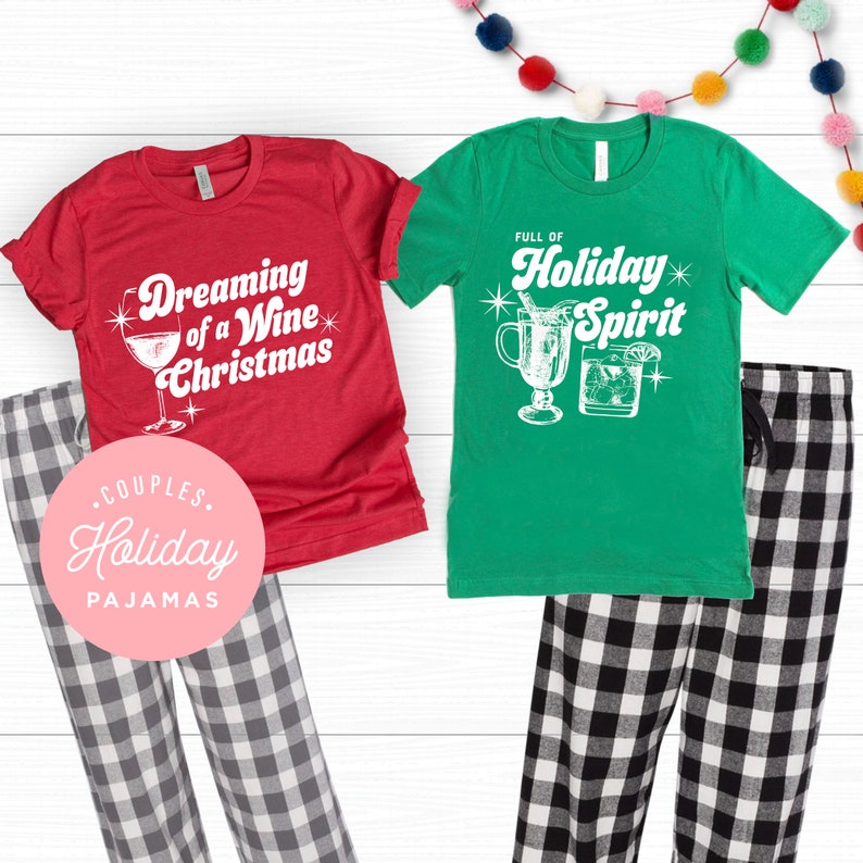 Christmas Couple Pajamas Christmas PJs Matching Family Etsy
