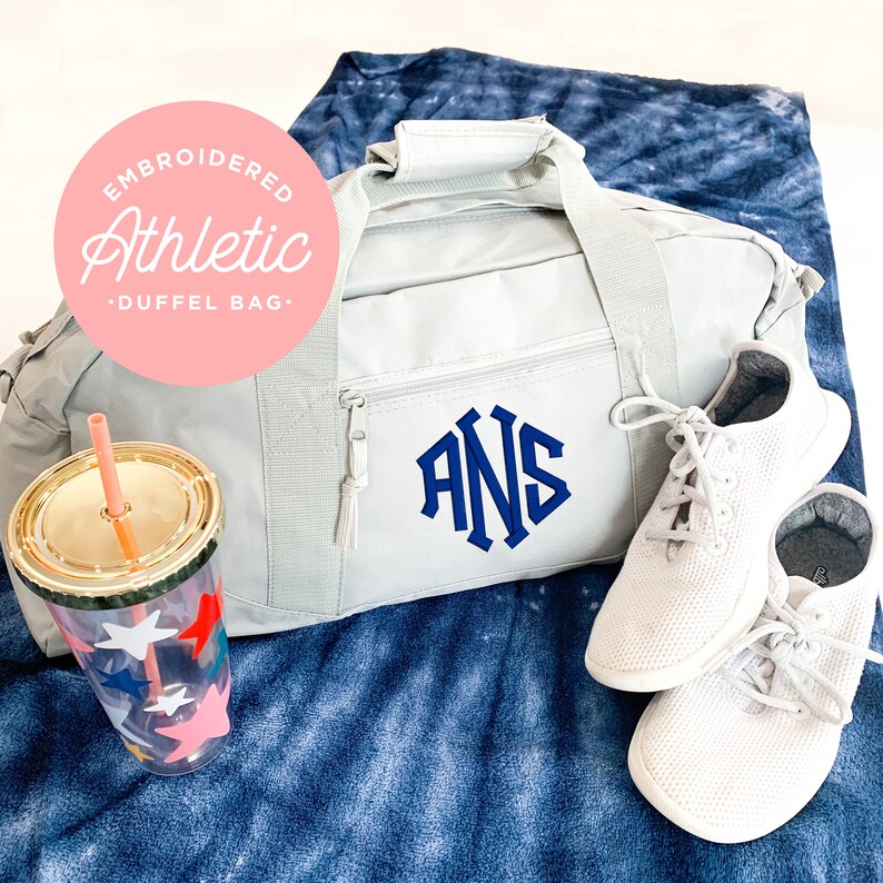 Embroidered Gym Bag Personalized Athletic Bag Embroidered Etsy