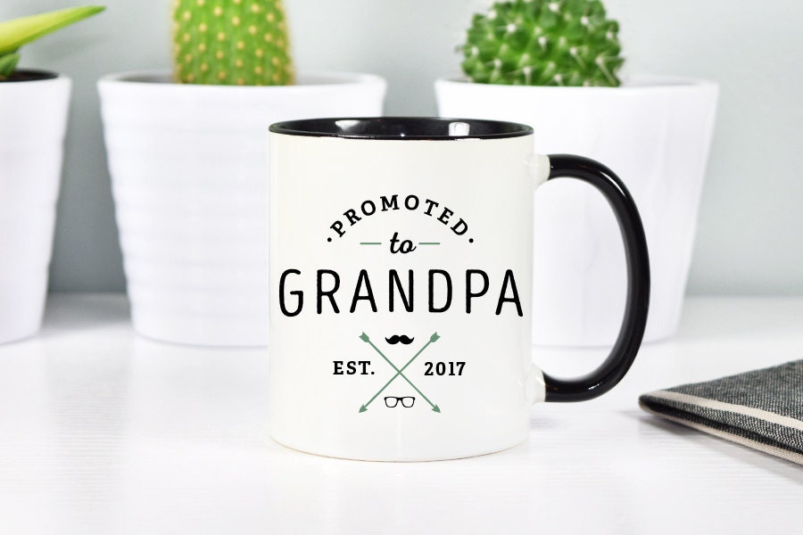 Grand-Père à Être, Mug Grand-Père, d'annonce de Grossesse, Rebelle en Or Rose, Mugs Grands-Parents, 