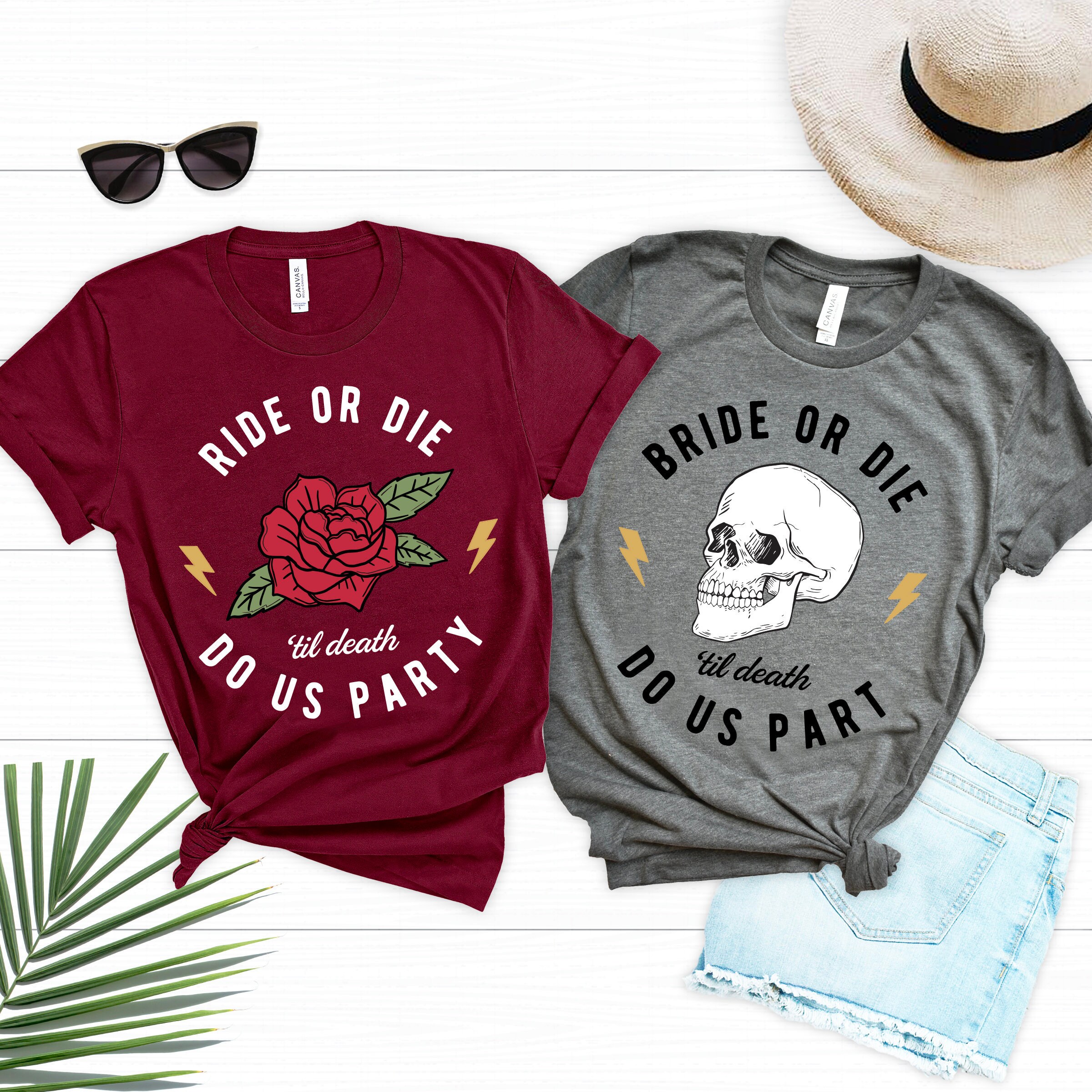 Bachelorette Shirts Bride Or Die Ride Or Die Til Death Do Etsy