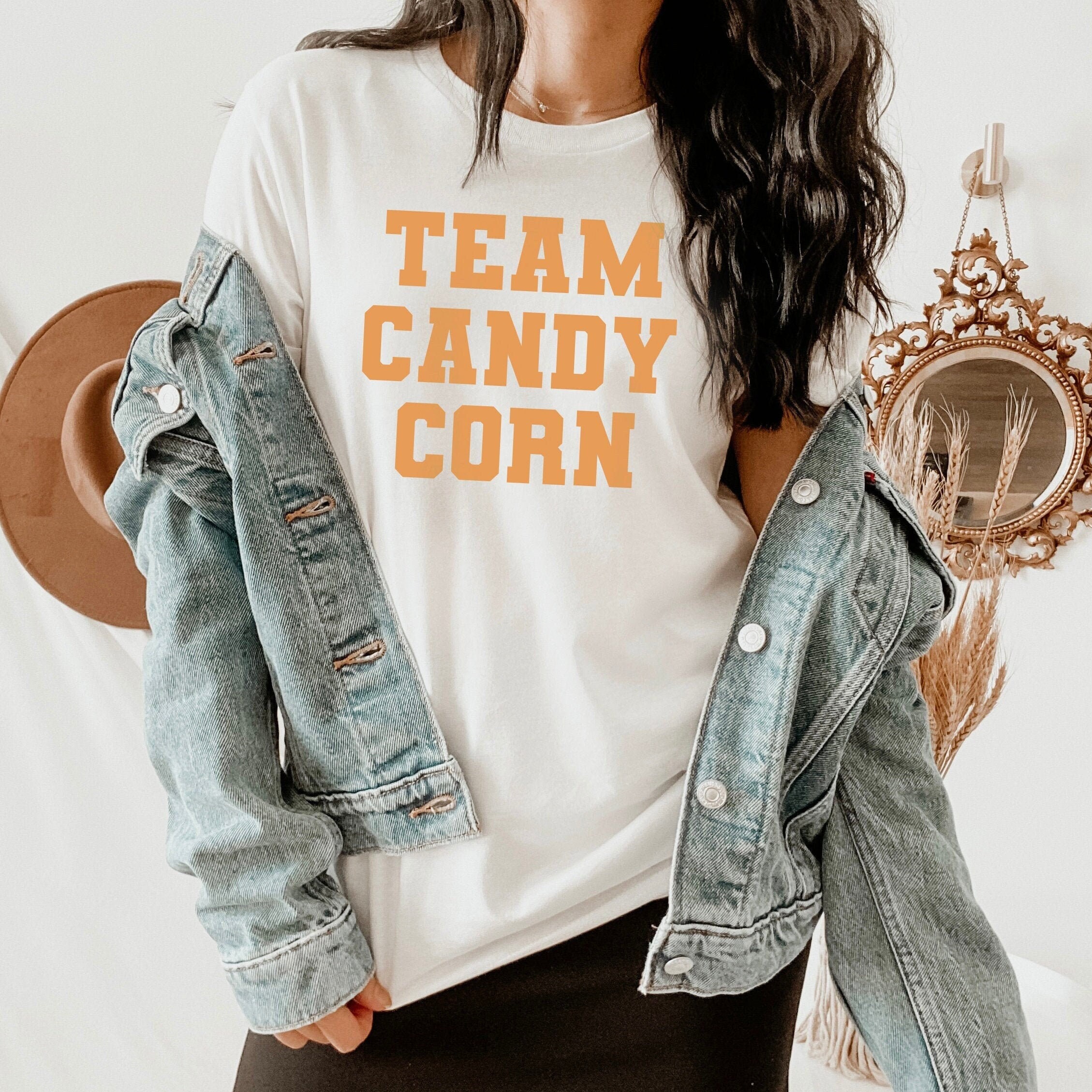 Halloween Candy Corn Monogram Graphic Tee