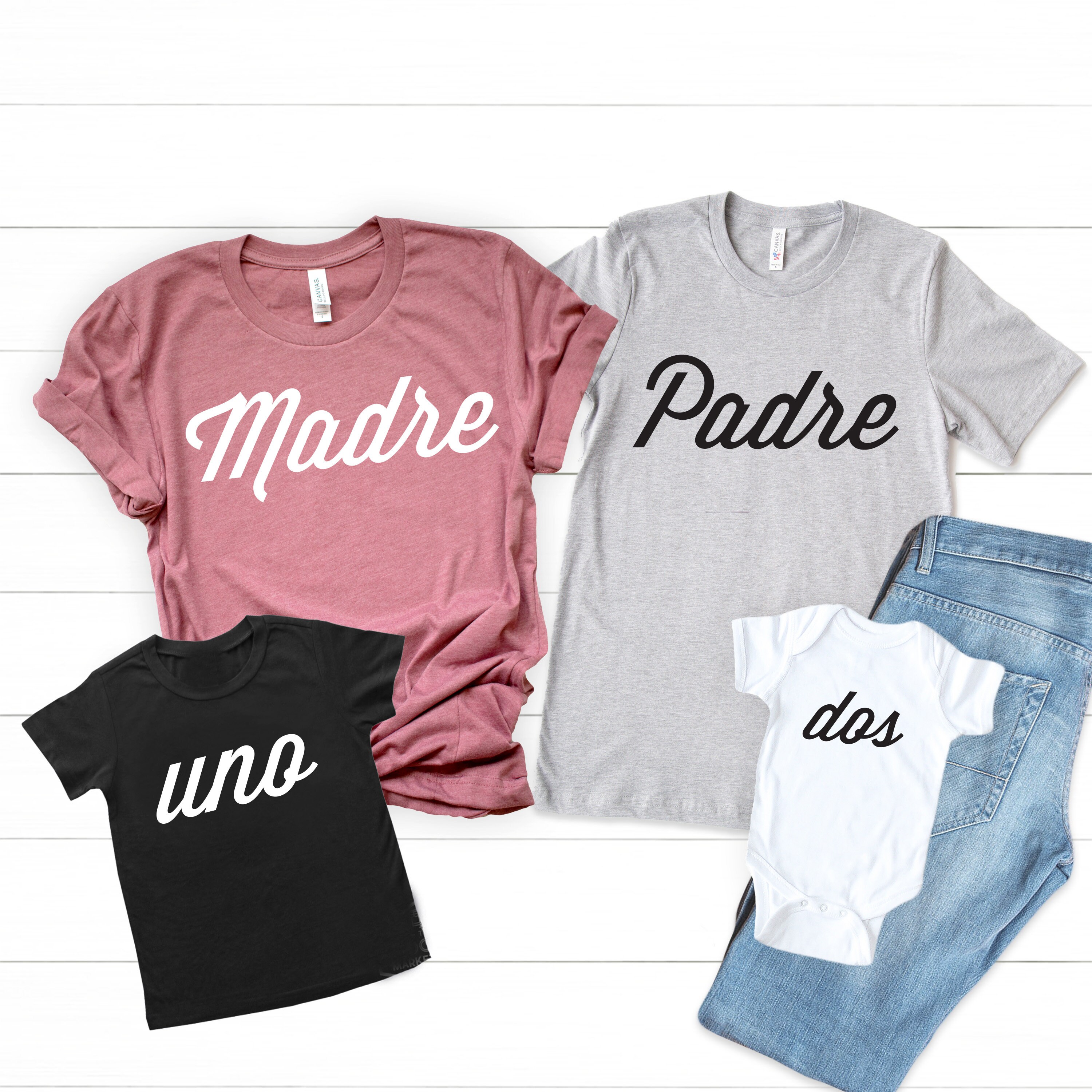 Pregnancy Announcement Madre and Padre Shirts Baby - Etsy Israel
