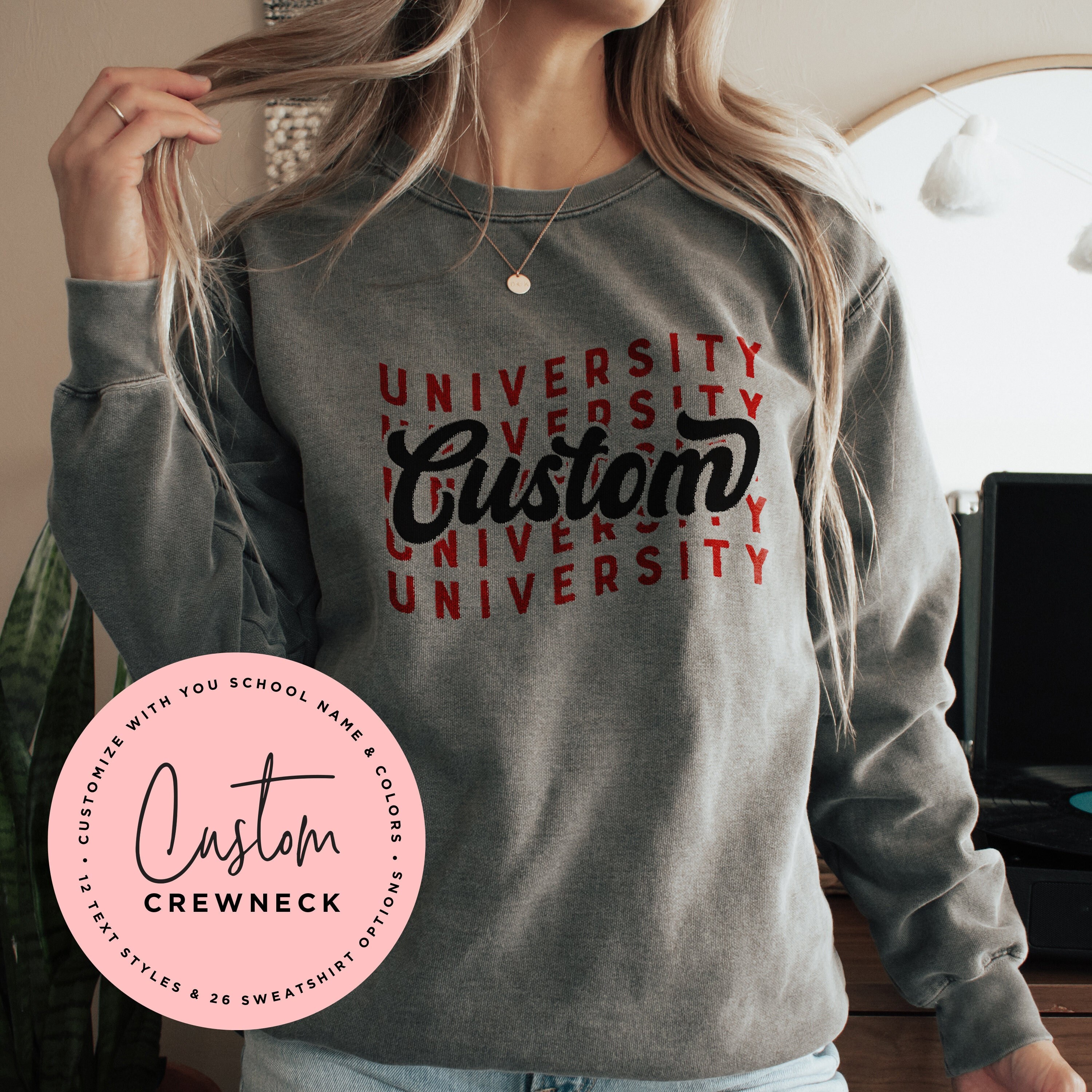 Distressed college sweatshirts Clearance
