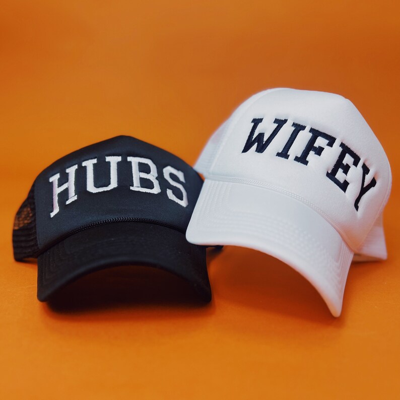 Newly Wed Hats, Wifey, Hubby, Bride Babe, Engagement gift, Custom Baseball Caps, Bachelorette Hats, trucker hat, Embroidered Hat, Bridal Hat