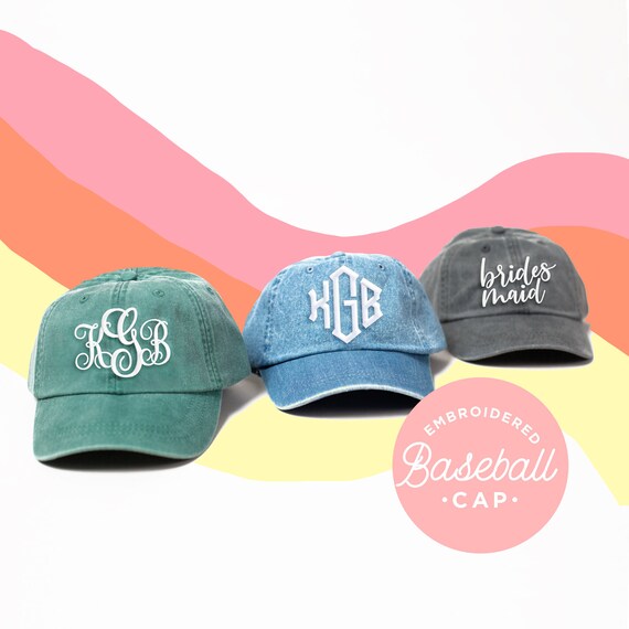 Monogrammed Ball Cap Embroidered Hat 