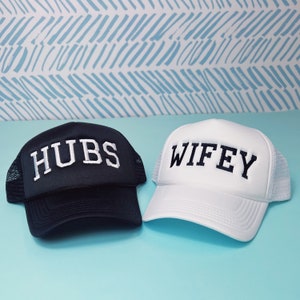 Newly Wed Hats, Wifey, Hubby, Bride Babe, Engagement gift, Custom Baseball Caps, Bachelorette Hats, trucker hat, Embroidered Hat, Bridal Hat