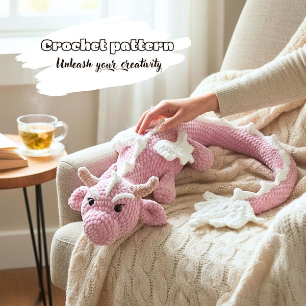 Häkelanleitung, gehäkelte Drachen Anleitung, Fee gehäkelte Drachen Anleitung, Amigurumi Anleitung, gehäkelter Drache