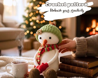 crochet snowman pattern, Christmas crocheting , amigurumi snowman, crochet Christmas pattern, snowman PDF pattern toy, Christmas pattern