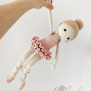 Modèle de poupée au crochet, modèle ballerine, ballerine amigurumi, ballerine au crochet, poupée amigurumi, poupée danseuse, poupée au crochet ballerine image 2