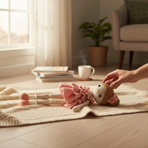 Schema per uncinetto, schema per amigurumi, bambola all'uncinetto in formato PDF immagine 10