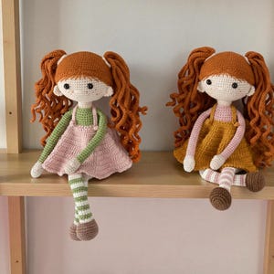 Crochet Doll Pattern, Curly Hair Amigurumi Girl, PDF Instant Download image 8