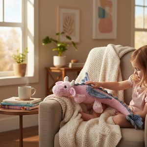 Dragon Crochet Pattern, Amigurumi Toy Tutorial, Fantasy Plush DIY Gift image 10
