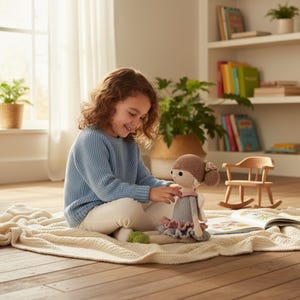Patroon gehaakte feeënpop, amigurumi meisje met vleugels pdf afbeelding 5