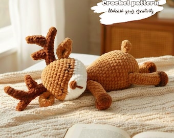Crochet Deer Pattern, Amigurumi Deer Tutorial, Beginner Plush Toy PDF