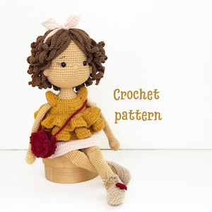 crochet doll pattern, crochet doll, amigurumi doll, crochet toy, crochet doll design, pattern doll amigurumi, curly girl