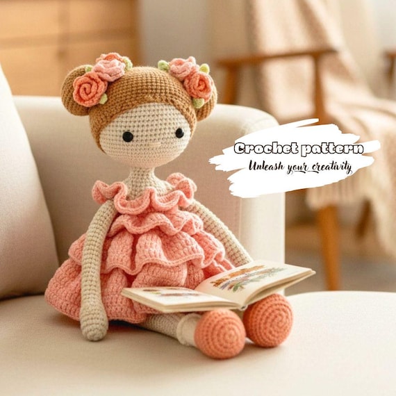 Crochet Pattern, Amigurumi Pattern,  Crochet Doll PDF