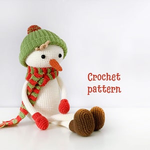 Crochet snowman pattern, Christmas toy, Amigurumi snowman, Crochet toy pattern, Snowman PDF crochet toy pattern, Christmas pattern,