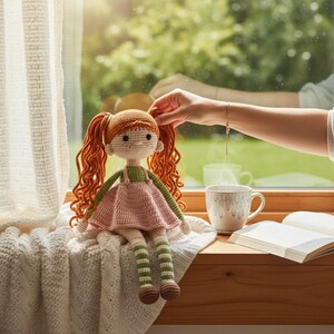 Crochet Doll Pattern, Curly Hair Amigurumi Girl, PDF Instant Download image 3