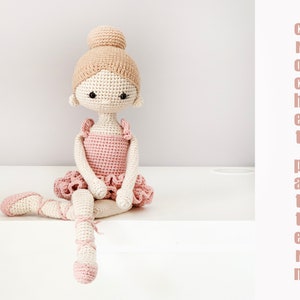 Modèle de poupée au crochet, modèle ballerine, ballerine amigurumi, ballerine au crochet, poupée amigurumi, poupée danseuse, poupée au crochet ballerine image 7