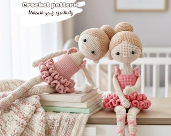 Crochet Ballerina Doll Pattern, Amigurumi Dancer PDF Tutorial, Ballet Toy Making
