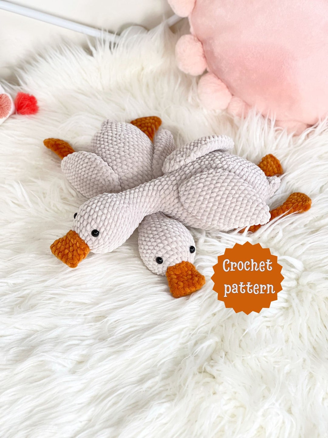 Crochet Goose Pattern, Crochet Birds, Amigurumi Goose, Plush Crochet ...