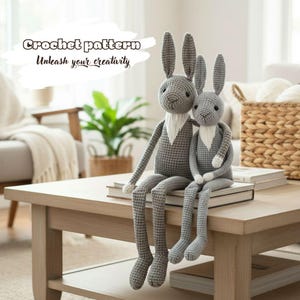 Ostern Hase Häkelanleitung, Geschenk für Kinder und Frühling Kinderzimmer Dekor, Amigurumi Plüsch PDF Anleitung