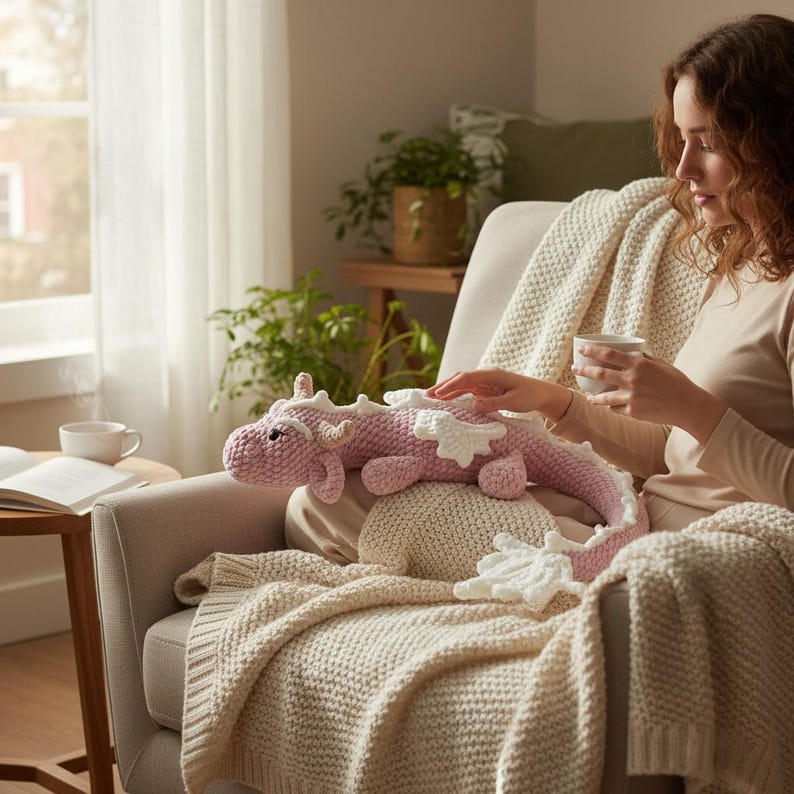 crochet pattern, crochet dragon pattern, fairy crochet dragon pattern, amigurumi pattern, amigurumi dragon, crochet plushie dragon image 9