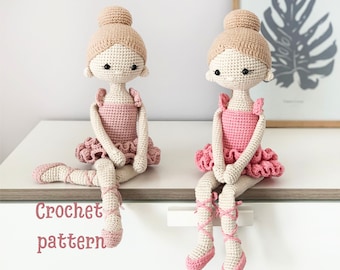 Häkelanleitung für Puppe, Ballerina Anleitung, Amigurumi Ballerina, Häkelpuppe, Amigurumi Puppe, Tänzerin Puppe, Ballerina Häkelpuppe