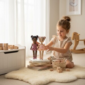 Crochet doll pattern,miniature ballerina, amigurumi ballerina, crochet ballerina, amigurumi doll, dancer doll, ballerina crochet doll image 4