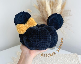 gehaakt pompoenmuispatroon, haakpatronen, amigurumi-pompoen, haakpatroon, amigurumipatroon, pluche haakpatroon, eenvoudig haken