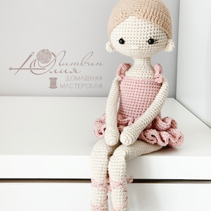 Modèle de poupée au crochet, modèle ballerine, ballerine amigurumi, ballerine au crochet, poupée amigurumi, poupée danseuse, poupée au crochet ballerine image 6