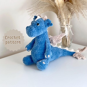 crochet pattern, crochet dragon pattern, fairy crochet dragon pattern, amigurumi pattern, amigurumi dragon, crochet plushie dragon