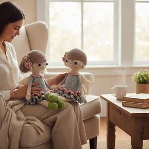 Patroon gehaakte feeënpop, amigurumi meisje met vleugels pdf afbeelding 2