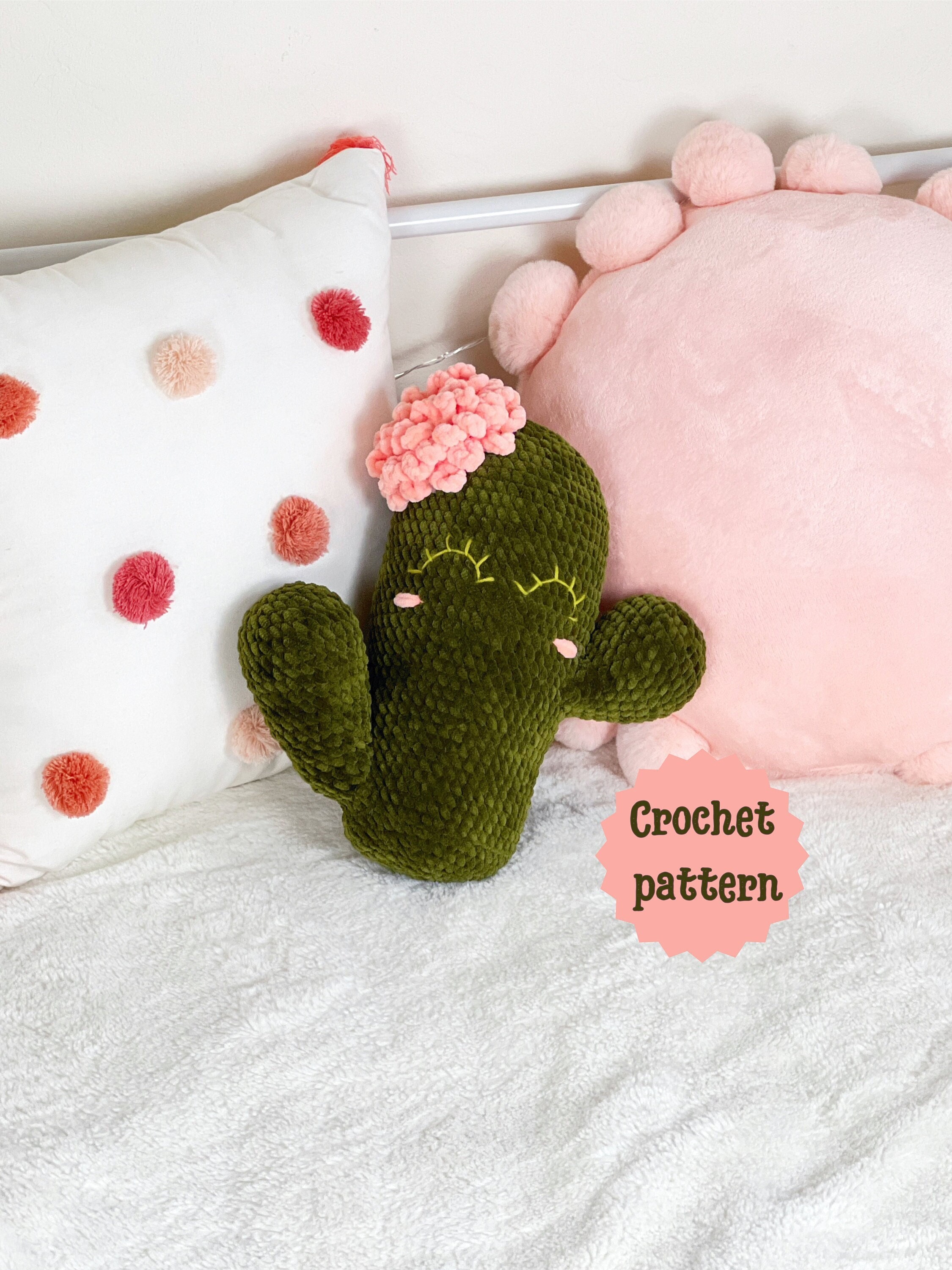 Gehaakt cactuspatroon, pluchen haakpatroon, amigurumi cactuspatroon, gehaakt speelgoedpatroon, eenvoudig haakpatroon, pluchen cactuspatroon