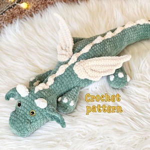crochet pattern, crochet dragon pattern, fairy crochet dragon pattern, amigurumi pattern, amigurumi dragon, crochet plushie dragon