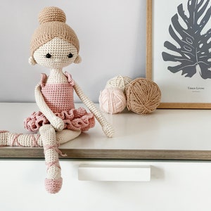 Crochet doll pattern, Ballerina pattern, amigurumi ballerina, crochet ballerina, amigurumi doll, dancer doll, ballerina crochet doll 画像 4