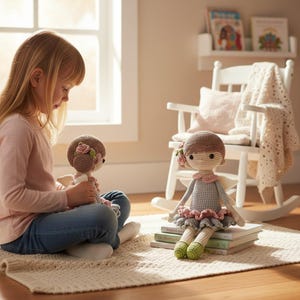 Patroon gehaakte feeënpop, amigurumi meisje met vleugels pdf afbeelding 7