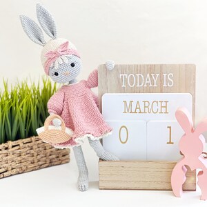 crochet bunny toy, amigurumi toy, crochet rabbit, Easter bunny,crochet animal, crochet hare, amigurumi bunny, bunny in dress, Easter decor