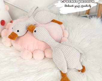 Goose Crochet Pattern PDF, Plush Amigurumi Bird Toy, Nursery Decor