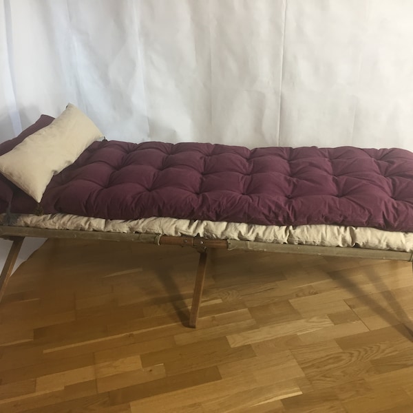 Sur matelas en kapok pour daybed hyper confortable lit d'appoint artisanal 100% naturel Fibre végétale mobilier extérieur Les Cousardes®