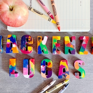Gifts for Kids, Personalized Gifts, Custom Name Crayons, Alphabet Crayons, Kid Crayons, Kid Party Favors, Kid Gifts, Stocking Stuffers