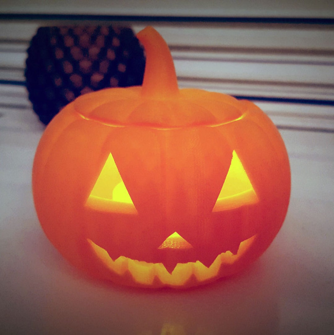 3D Printed Candle Holders Halloween Pumpkin Set of 2 Etsy Australia