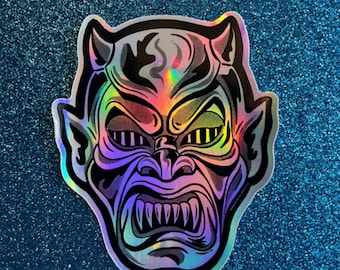 Demons inspired holographic sticker