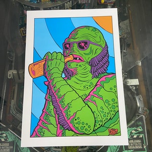 Creature from the black lagoon inspired print